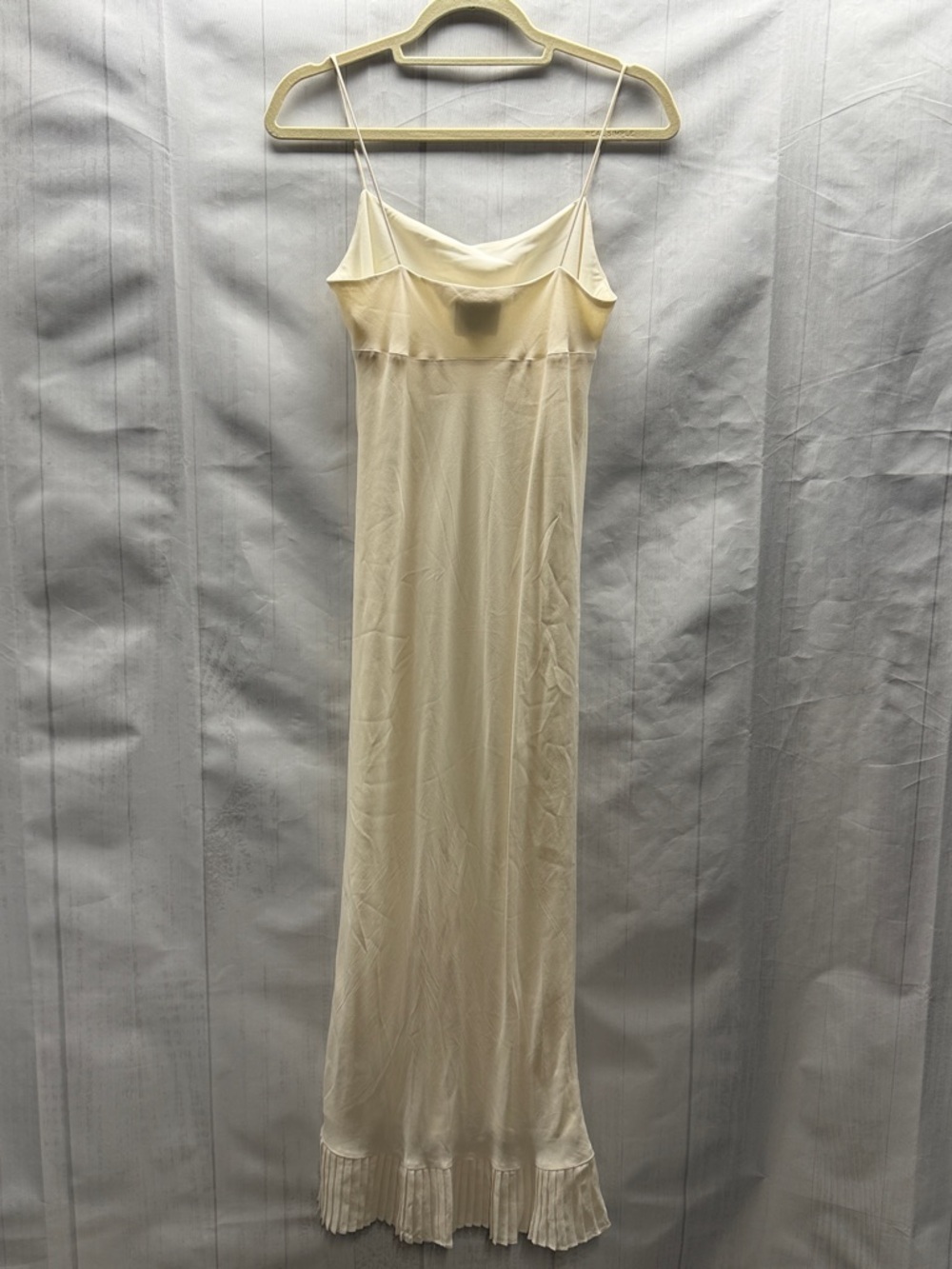 Reformation Ivory Suki Feminine Timeless Ruffle Hem Midi Dress Size 0 - Picture 10 of 13